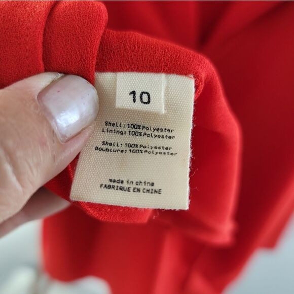 L'agence lightweight red crepe halter dress - Picture 4 of 10